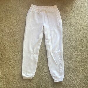 White lululemon logo scuba sweats